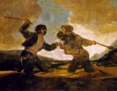 Duelo a garrotazos. Francisco de Goya